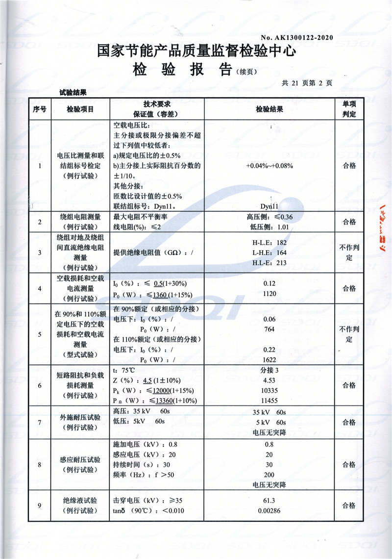 高低压试验报告-S11-1250沈北沈北沈北油浸式变压器-2.jpg
